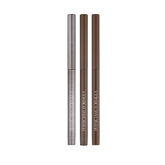 Physicians Formula Eyeliner Booster Gel Dark Brown Eyeliner Set of 3, Shimmer, Satin, Matte, Water-Resistant, Smudge Resistant, Lasts All Day