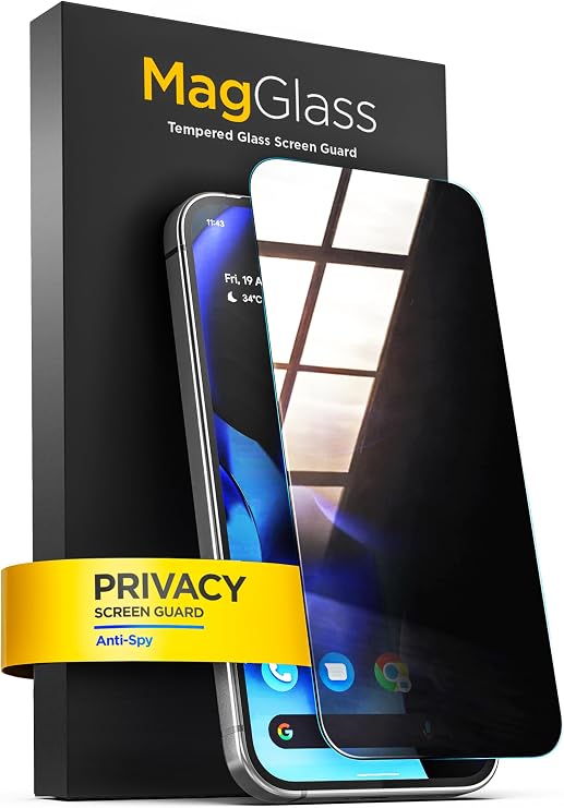 magglass for Google Pixel 10 Pro XL Privacy Screen Protector (6.8") Anti Spy Tempered Glass with Easy Applicator