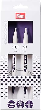 Prym Circular Knitting Pins/Needles, Ergonomic Design, 10mm x 80cm Length, High-Performance Synthetic Material, Multi-Colour, 17 x 3 x 1 cm