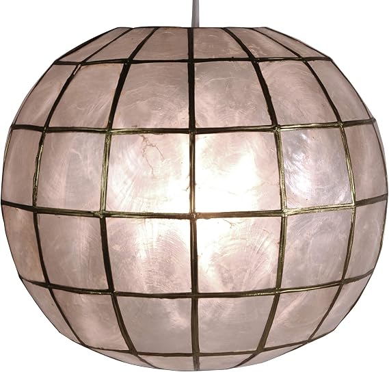 Red Lantern Princess Capiz Hanging Lamp