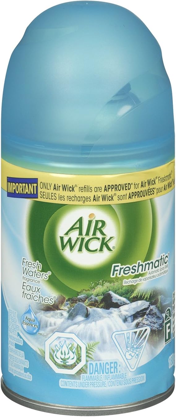 Air Wick Automatic Air Freshener Spray Refill, 1ct, Fresh Waters, Odor Neutralization, Essential Oils