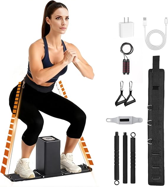 SR3 PRO Portable Smart Home Gym Equipment, 5-180lbs Dynamic Magnetic Resistance, Foldable Home Gym for Full Body Workout, Compact Strength Training Machine for Apartments, Travel & Small Spaces