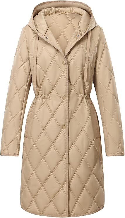 Women's Quilted Winter Thickened Long Lightweight Puffer Jacket