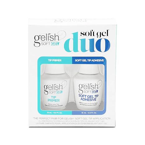 Gelish Soft GelTM Essentials Kit Tip Primer & Tip Adhesive Duo, 15mL