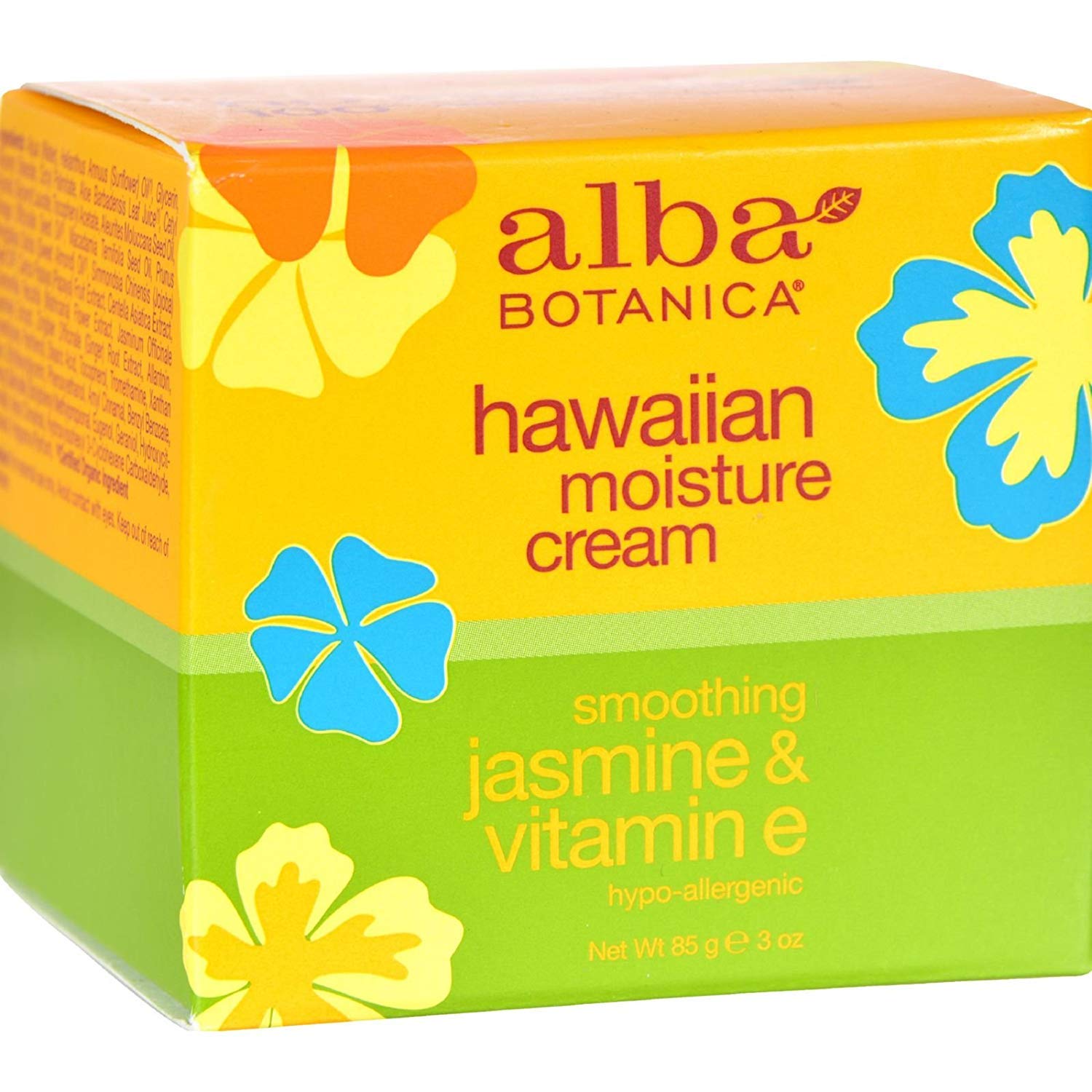 Alba Botanica Hawaiian Moisture Cream, Soothing Jasmine & Vitamin E 3 oz Pack of 2