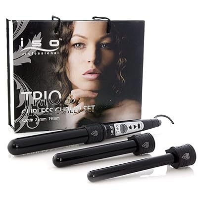 ISO Beauty Black Trio Curling Iron, 3 Barrels
