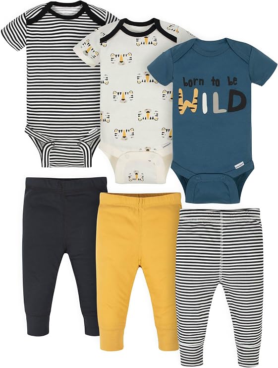 Onesies Brand Unisex Baby 3 Outfit Bundle Mix Match Pants Set