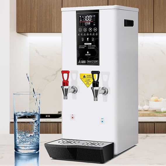 Countertop Water Dispenser 45L Step-Heating Boiling Water Machine with Hot Cold and Cool Water Dual Filtration, Electric Water Boiler for Tea Coffee Restaurant Hotel Office