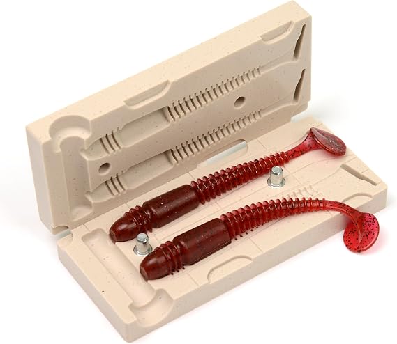 FatFish V35-2C Bait Mold Soft Plasti Lure Making Injection Mold for Do-It Fishing Lures 3.9"