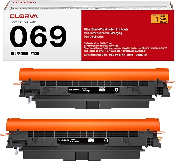 069 Toner Cartridge Set 2 Pack Replacement for Canon 069 Toner Cartridget
