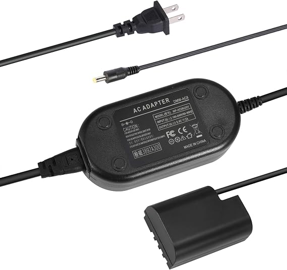 DMW-DCC12 DMW-AC8 Camera AC Power Adapter Replace Panasonic BLF-19 Battery for Panasonic Lumix DMC-GH3, DMC-GH4, DMC-GH3K, DMC-GH4K, DC-GH5, DC-G9 Camera