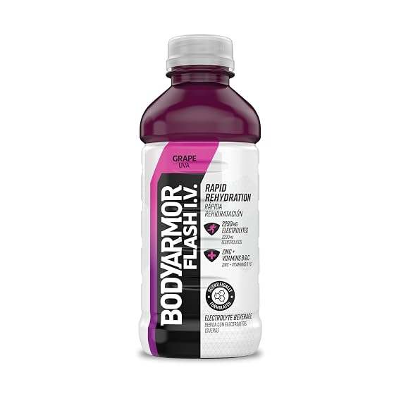 Body Armor, Flash IV Grape Electrolyte Beverage, 20 Fl Oz