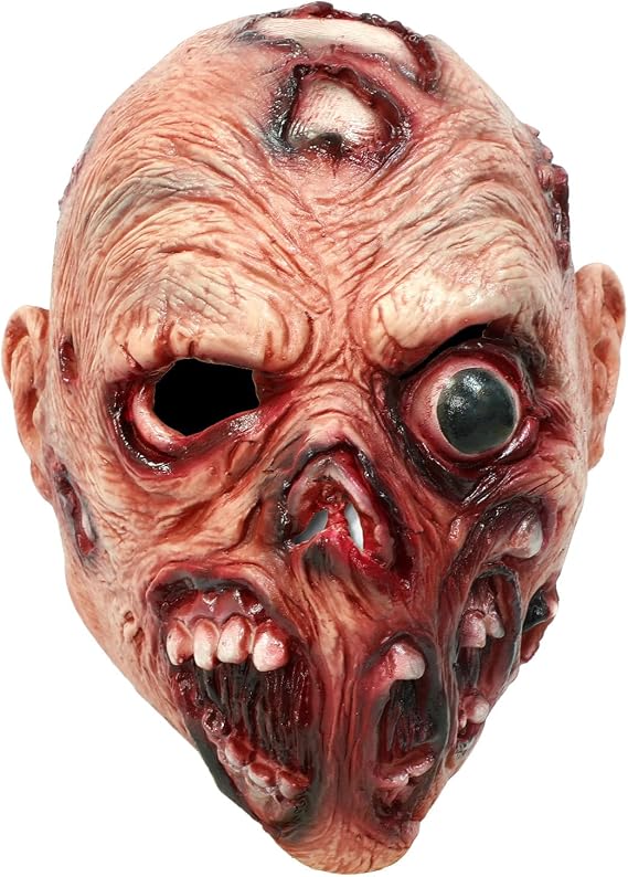 Bulex Halloween Scary Zomie Mask Bloody Old Man Mask Horror Monster Latex Mischief Cosplay Costume Haunted House Escape Room Prop