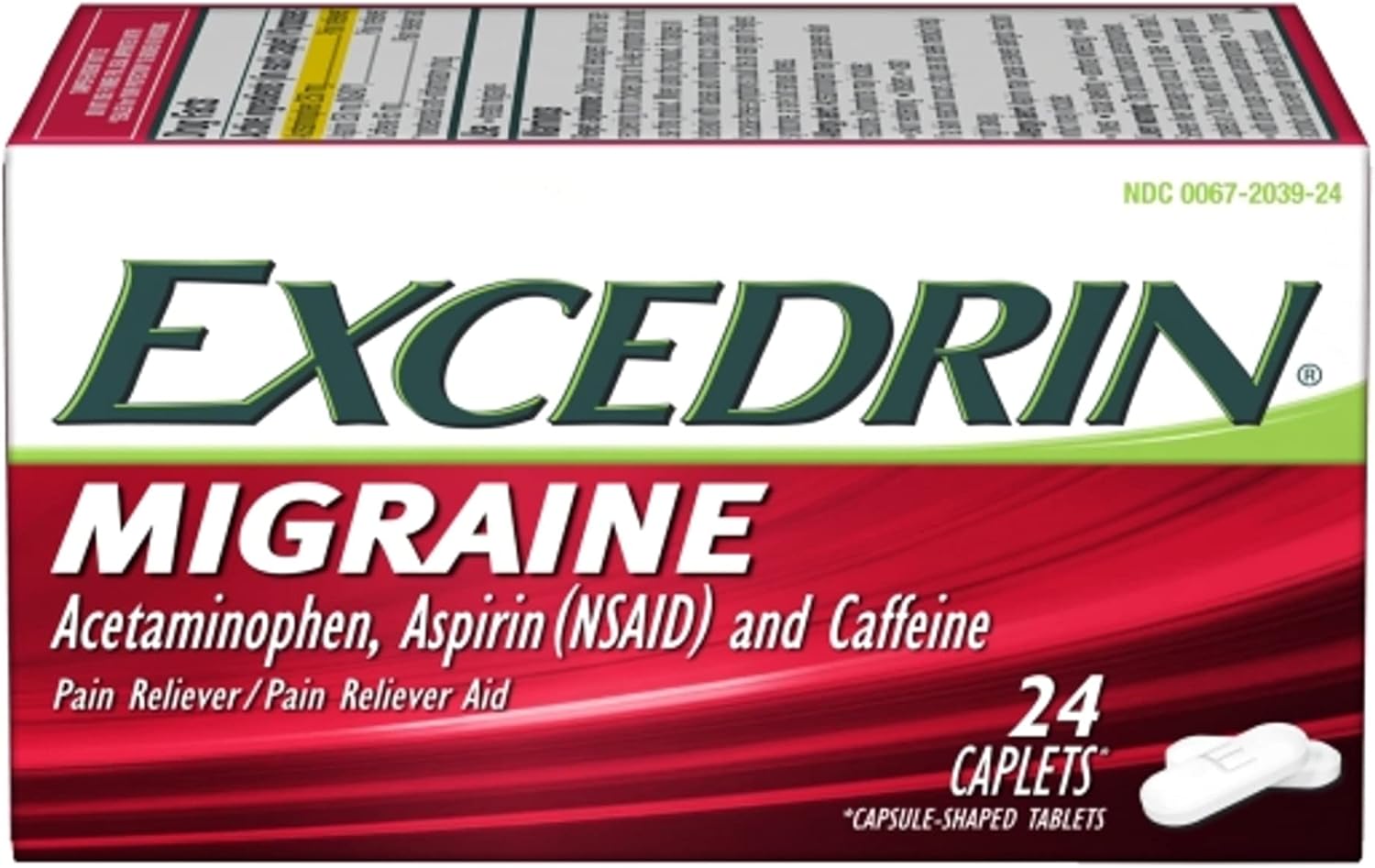 Excedrin Migraine Relief Caplets to Alleviate Migraine Symptoms - 24 count
