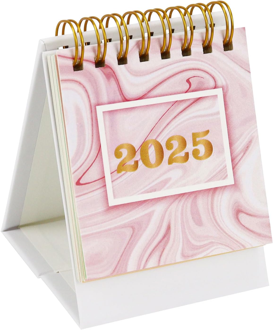 Mini Desk Calendar 2024-2025,Standing Desk Calendar from Jul.2024 to Dec.2025 18 Months Small Desk Calendar 2024-2025,Flip Calendar for Desk Light Pink