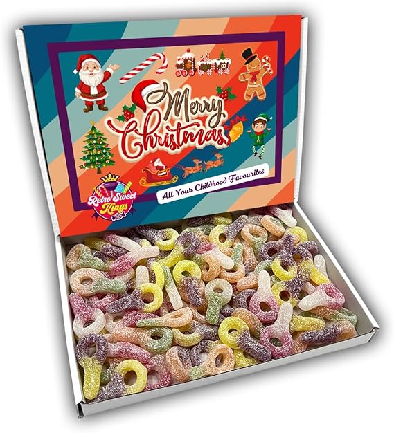Sour Dummies Merry Christmas Sweets Gift Box Hamper (RETRO CHRISTMAS FRONT)