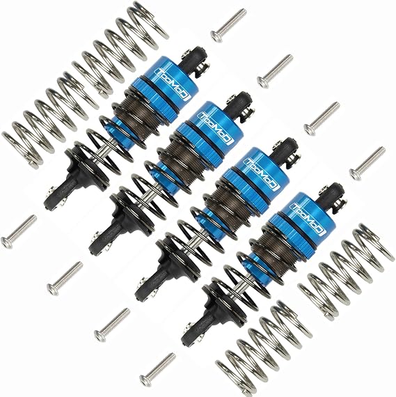1/10 55MM RC Oil filled Shock Absorbers kit for Tamiya TT-01 TT-02 WR-02 M05 M06 TA05 1:10 On Road Car Upgrades Replace Parts (Blue)