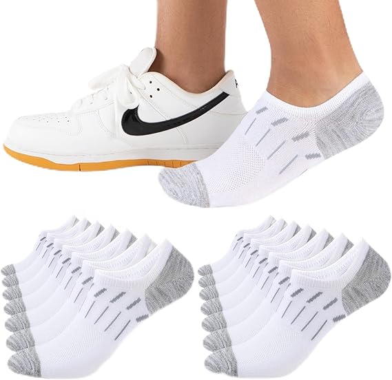 COOVAN 14 Pairs No Show Socks Men Low Cut Short Socks for Men Invisible Casual Thin Socks with Non Slip Grip