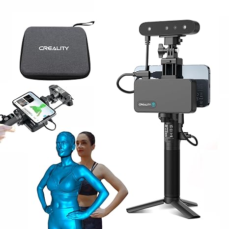 Creality CR Scan Ferret Pro 3D Scanner 0.1 mm Accuracy Anti-Shake Tracking Portable Handheld 3D Scanner WiFi6 for iOS/Android Phone PC Win 10/11 24-bit Full Colour Scanning