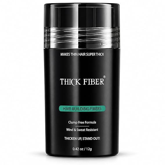 THICK FIBER Hair Fibers for Women & Men with Thinning Hair (Dark Blonde) 12g, Hair Loss Concealer, Covers Bald Spots, Hairline & Sparse Areas, Natural Fuller Looking Hair