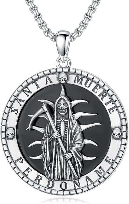 Saint Necklace 925 Sterling Silver St Necklace Amulet Pendant Jewelry Religious Gift for Men Women