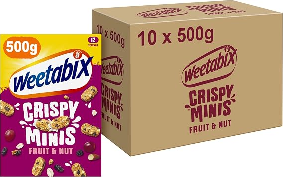 Weetabix Crispy Minis Fruit and Nut Breakfast Cereal 500g (Pack of 10)