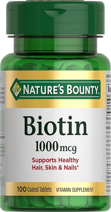 Nature's Bounty Biotin, 1000 mcg, 100 Tablets