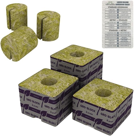 Grodan Rockwool Gro Blocks 4x4x4 with holes