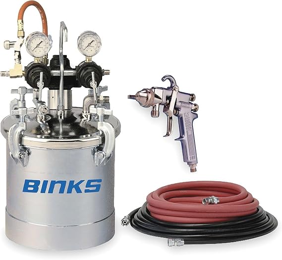 Binks 98C-357 2.8 Gallon Pressure Tank Pot w/ 2100 Conventional Spray Gun