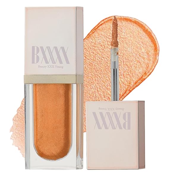 Liquid eyeshadow glitter eyeshadow for eye makeup - Long-lasting, Smudge-proof, Vivid and Easy cleansing (5 colors) (Orange)