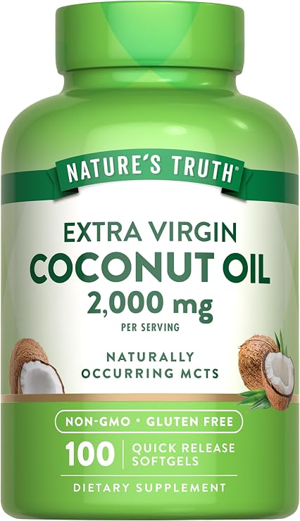 Nature's Truth Coconut Oil Supplement | 100 Softgels