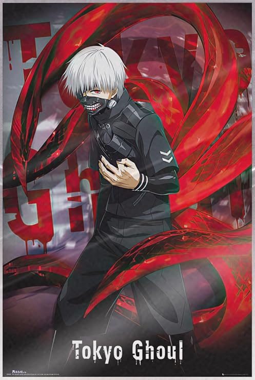 POSTER STOP ONLINE Tokyo Ghoul - Manga Anime TV Show Poster Print (Ken Kaneki) (Size: 24" x 36") (Laminated Poster)