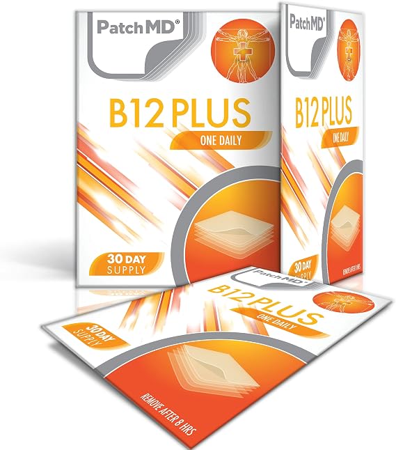 PatchMD - B12 Energy Plus Patches - 60 Days Supply