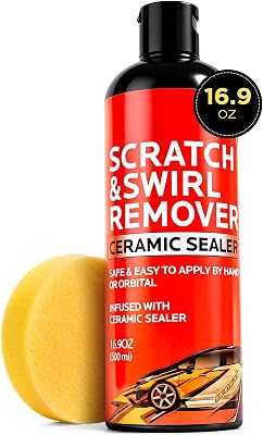 500ml Car Scratch Remover for Vehicles: Automotive Swirls Rrepair Eraser Restorer & Polishing with Buffer Pad