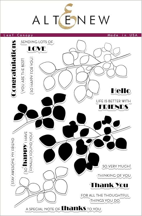 Altenew Leaf Canopy Stamp Set, 17 Stamps, Size (6" x 8")
