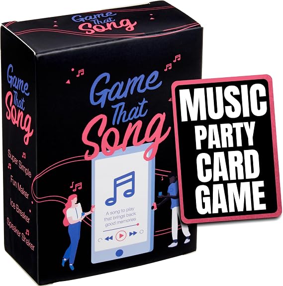 Game That Song - Music Party Game for Adults & Families | Card Game for Game Night | Compete to Play the Best Song | 3-6 Players or Groups