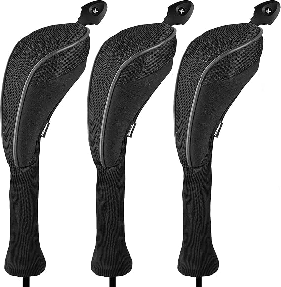 Andux 3 Pack Long Neck Golf Hybrid Club Head Covers Dial No. Tag CTMT-01