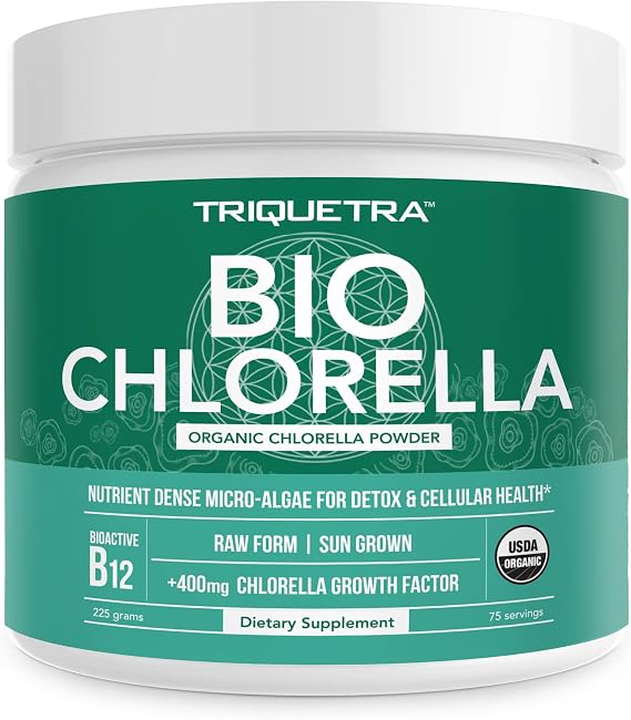 Organic Chlorella Powder - Raw & Sun-Grown Nutrient-Dense Green Algae