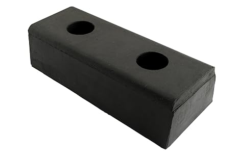 Vestil DBE-10-1 Hardened Molded Rubber Bumper 10 In. Length Black