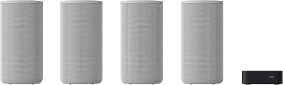 Sony HT-A9 7.1.4ch High Performance Home Theater Speaker System Multi-Dimensional Surround Sound Experience with 360 Spatial Sound Mapping, works with Alexa and Google Assistant,White