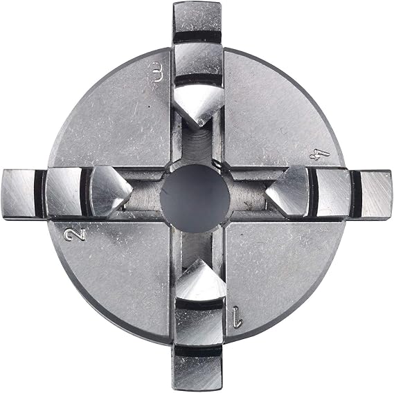 Proxxon 4-Jaw Lathe Chuck (Centric Clamping for Fine Lathe FD 150/E Clamping Range Reverse Jaws Inside 1-20 mm Outer 20-50 mm) 24158
