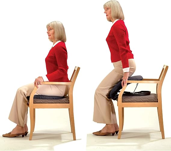 Carex Upeasy Seat Assist - Chair Lift And Sofa Stand Assist - Portable Lifting Seat With Support Up to 220 Pounds, Provides 70% Assistance, Blue