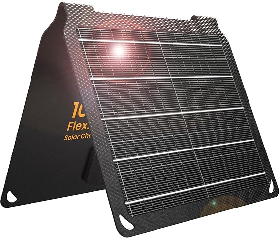 10W Solar Panels Portable (5V 2A Max),Foldable Solar Charger with USB-A Port for Cell Phone,Ipad,Power Bank, Ip67 Waterproof Monocrystalline Silicon Solar Panels for Camping Outdoor Backpacking