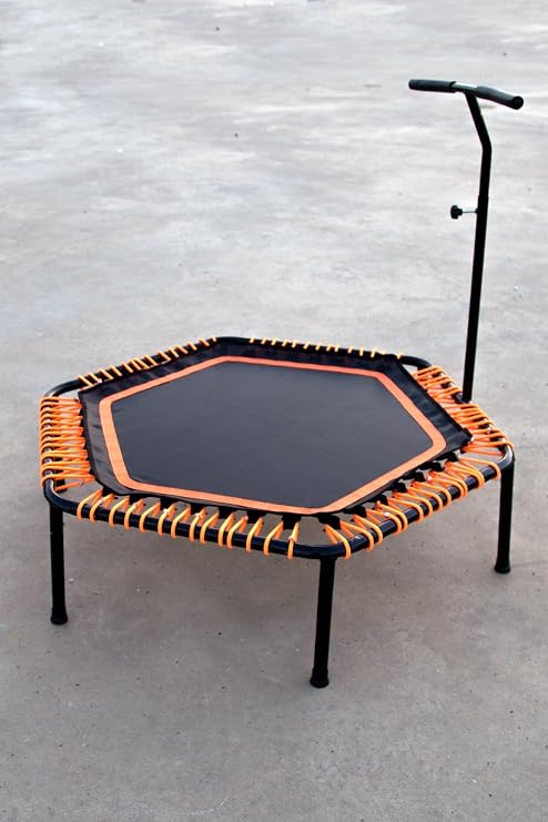 NASYA 135 cm tutamaçlı trambolin Siyah - turuncu