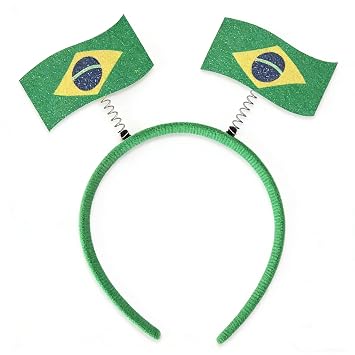 2026 Soccer World Cup Brazil Flag Headband Game Day Cheering Brazil Flag Hairband Funny Sports Fans Game Day Accessories