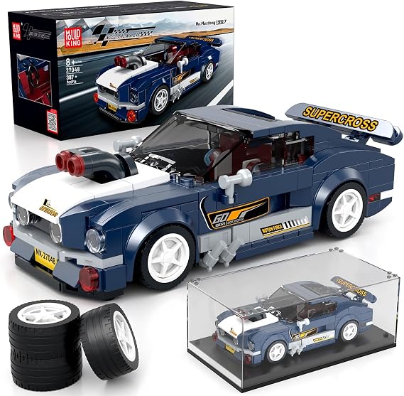 Mould King 1967 Classic Sports Car Building Kits, MOC Racing Car Toys Model, Vehicle Blocks Set Suitable for Boys to Build, House Decoration Gifts for Kids and Adults (387 Pcs)