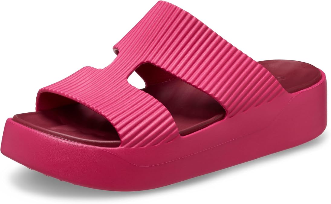 Crocs Damen Getaway Plateau H-Strap Sandalen Keilabsatz für Frauen
