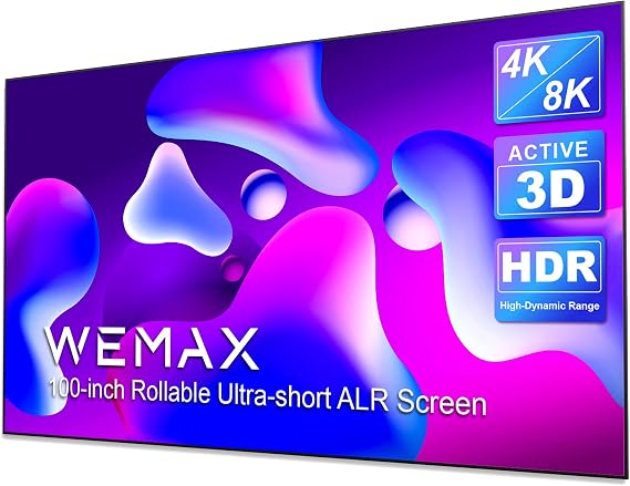 WEMAX 100-inch PSA01 UST Projector Screen, Ambient Light Rejecting ALR Projection Screen for Ultra Short Throw Projection, Fixed Frame Screen for Nova Support Other Brands UST Projectors