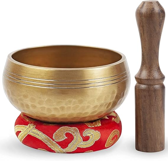Tibetan Singing Bowl Set - Easy To Play for Beginners - Authentic Handcrafted Mindfulness Meditation Holistic Sound 7 Chakra Healing Gift by Himalayan Bazaar (3)