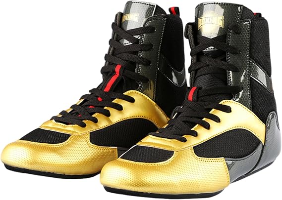 Boxing Boots,men's Boxing Shoes,Boys Boxing Footwear Boxing Shoes,Breathable,Sweat Absorbing Lining,Extremely Light Weight,for Fighting Shoes Powerlifting Bodybuilding Boots Footwear.